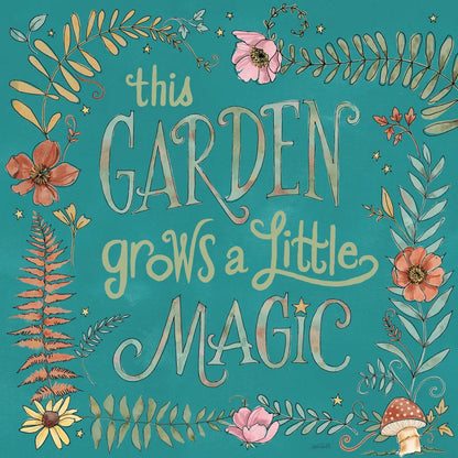 Garden Fairies Blue VI by Anne Tavoletti. SKU 95346a. Archival Giclee Fine art print for wall decor.