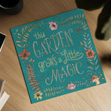 Garden Fairies Blue VI by Anne Tavoletti. Shown as a detailed flat fine art print, highlighting archival giclee quality. Available as an archival giclee rolled canvas, fine art paper, or poster print. SKU 95346a.