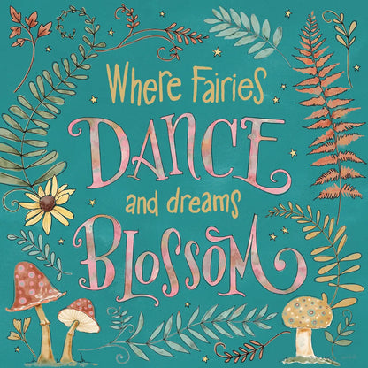 Garden Fairies Blue VII by Anne Tavoletti. SKU 95347a. Archival Giclee Fine art print for wall decor.