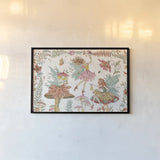 Garden Fairies I by Anne Tavoletti. shown as a paper print in a black flame. Available as a archival giclee rolled canvas, fine art paper, or poster print. SKU 94905i.