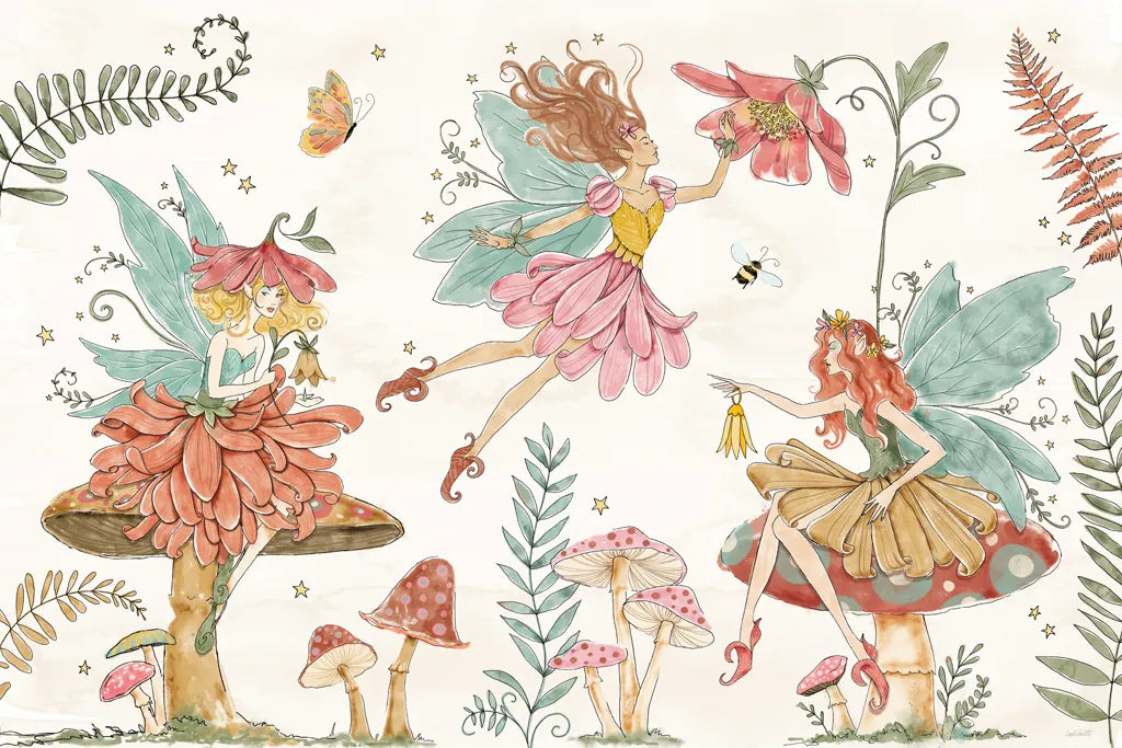 Garden Fairies II by Anne Tavoletti. SKU 94906i. Archival Giclee Fine art print for wall decor.