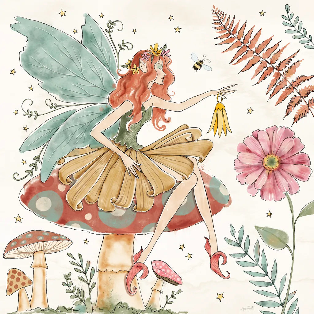 Garden Fairies III by Anne Tavoletti. SKU 94907a. Archival Giclee Fine art print for wall decor.