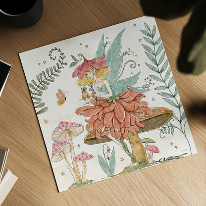 Garden Fairies IV by Anne Tavoletti. Shown as a detailed flat fine art print, highlighting archival giclee quality. Available as an archival giclee rolled canvas, fine art paper, or poster print. SKU 94908a.