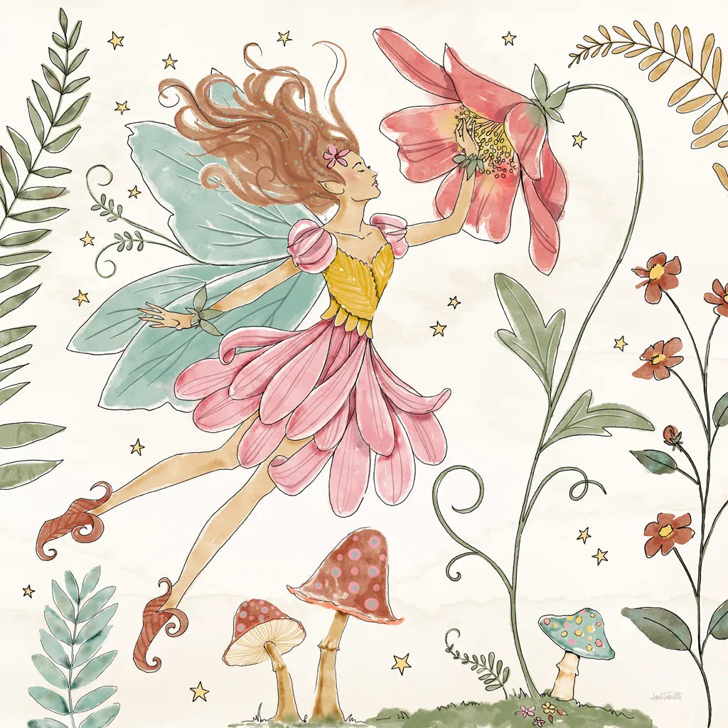 Garden Fairies V by Anne Tavoletti. SKU 94909a. Archival Giclee Fine art print for wall decor.