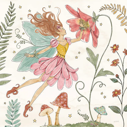Garden Fairies V by Anne Tavoletti. SKU 94909a. Archival Giclee Fine art print for wall decor.