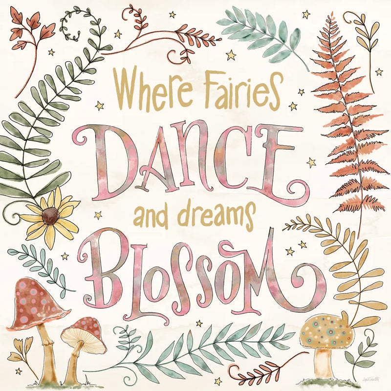 Garden Fairies VII by Anne Tavoletti. SKU 94911a. Archival Giclee Fine art print for wall decor.