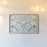 Garden Tones I by Anne Tavoletti. shown as a paper print in a natural frame. Available as a archival giclee rolled canvas, fine art paper, or poster print. SKU 84856i.
