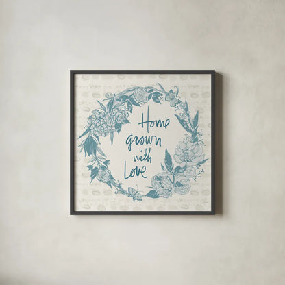 Garden Tones V by Anne Tavoletti. Shown in a sleek black glass frame for a contemporary gallery look. Available as an archival giclee rolled canvas, fine art paper, or poster print. SKU 84860a.