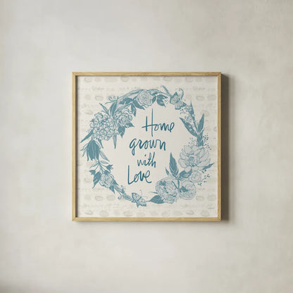 Garden Tones V by Anne Tavoletti. Shown in a natural wood glass frame for a timeless modern aesthetic. Available as an archival giclee rolled canvas, fine art paper, or poster print. SKU 84860a.