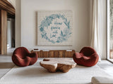 Garden Tones V by Anne Tavoletti. Shown as extra-large giant wall art in a modern living room. Available as an archival giclee rolled canvas, fine art paper, or poster print. SKU 84860a.