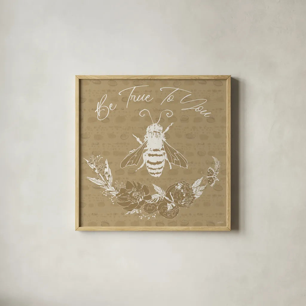 Garden Tones VII True by Anne Tavoletti. Shown in a natural wood glass frame for a timeless modern aesthetic. Available as an archival giclee rolled canvas, fine art paper, or poster print. SKU 86307a.