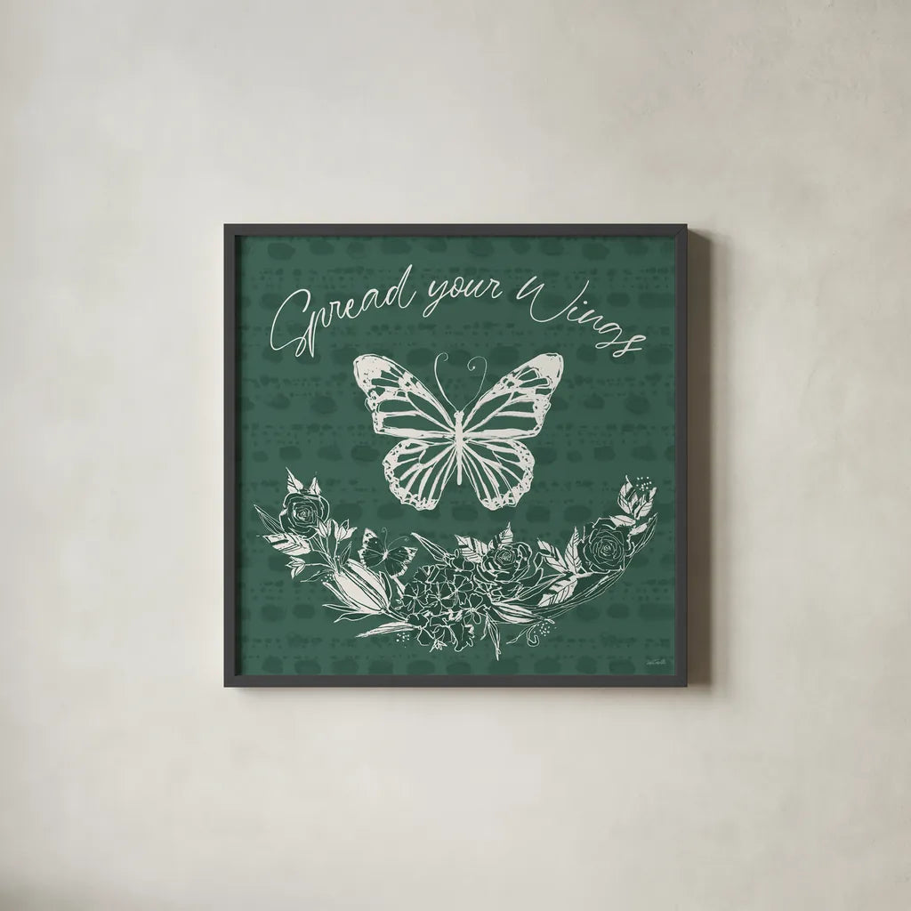 Garden Tones VIII by Anne Tavoletti. Shown in a sleek black glass frame for a contemporary gallery look. Available as an archival giclee rolled canvas, fine art paper, or poster print. SKU 84863a.