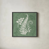 Garden Tones X by Anne Tavoletti. Shown in a sleek black glass frame for a contemporary gallery look. Available as an archival giclee rolled canvas, fine art paper, or poster print. SKU 84865a.