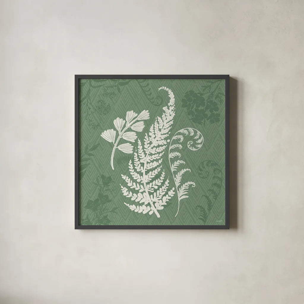 Garden Tones X by Anne Tavoletti. Shown in a sleek black glass frame for a contemporary gallery look. Available as an archival giclee rolled canvas, fine art paper, or poster print. SKU 84865a.