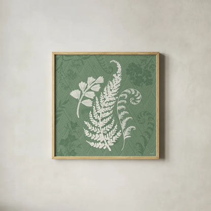 Garden Tones X by Anne Tavoletti. Shown in a natural wood glass frame for a timeless modern aesthetic. Available as an archival giclee rolled canvas, fine art paper, or poster print. SKU 84865a.