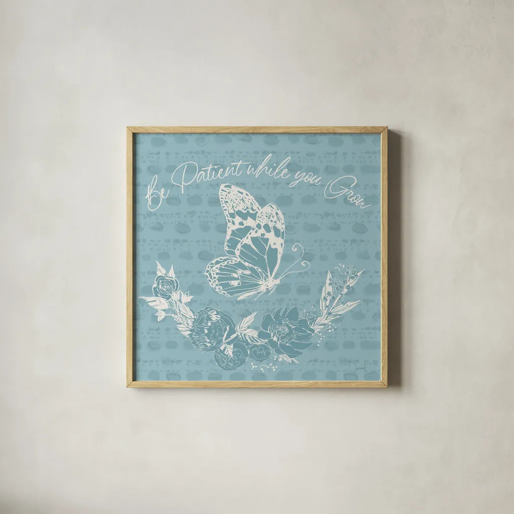 Garden Tones XII by Anne Tavoletti. Shown in a natural wood glass frame for a timeless modern aesthetic. Available as an archival giclee rolled canvas, fine art paper, or poster print. SKU 86276a.