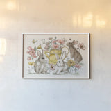 Garden Whispers I by Anne Tavoletti. shown as a paper print in a white frame. Available as a archival giclee rolled canvas, fine art paper, or poster print. SKU 95092i.