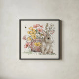 Garden Whispers III by Anne Tavoletti. Shown in a sleek black glass frame for a contemporary gallery look. Available as an archival giclee rolled canvas, fine art paper, or poster print. SKU 95094a.