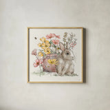 Garden Whispers III by Anne Tavoletti. Shown in a natural wood glass frame for a timeless modern aesthetic. Available as an archival giclee rolled canvas, fine art paper, or poster print. SKU 95094a.