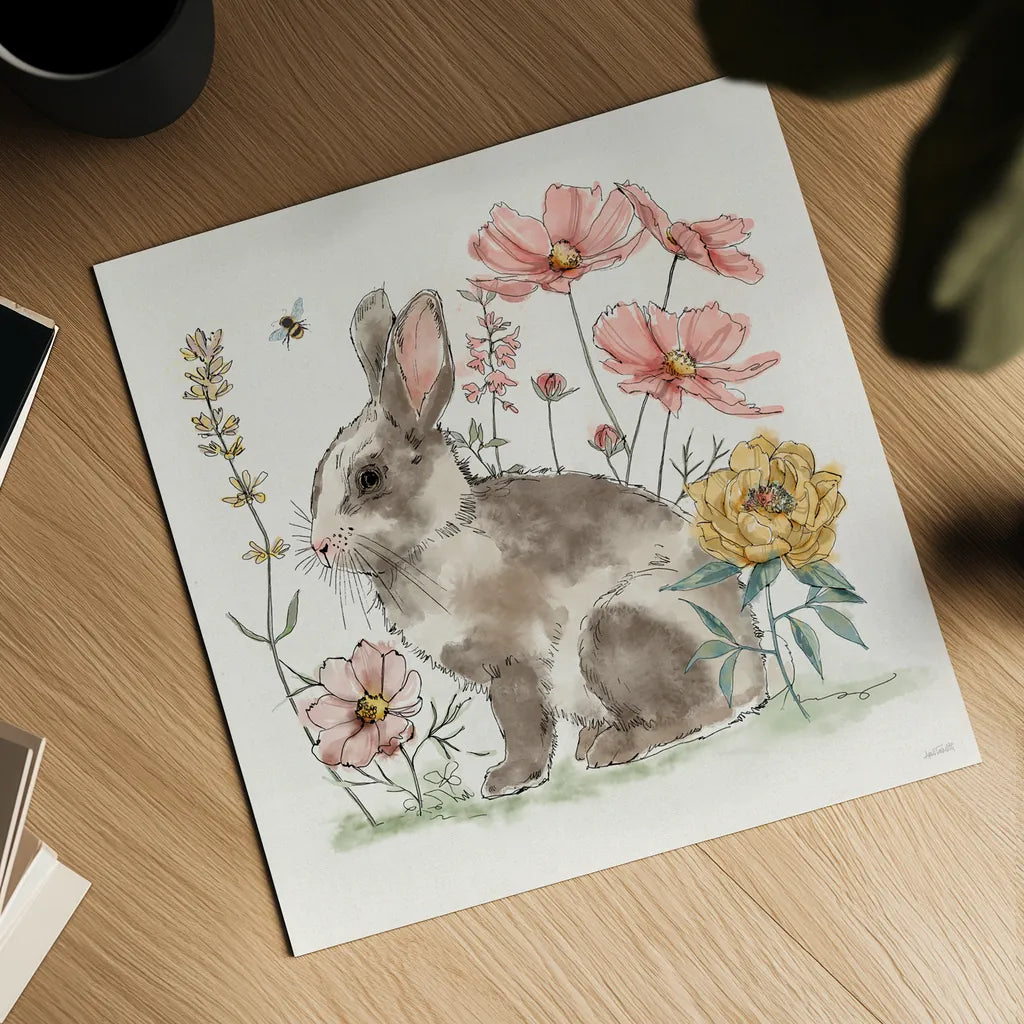 Garden Whispers V by Anne Tavoletti. Shown as a detailed flat fine art print, highlighting archival giclee quality. Available as an archival giclee rolled canvas, fine art paper, or poster print. SKU 95096a.