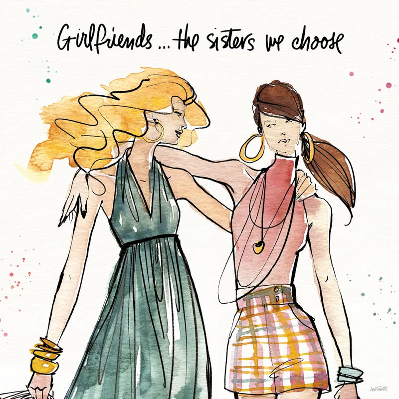 Girlfriends II by Anne Tavoletti. SKU 71628a. Archival Giclee Fine art print for wall decor.