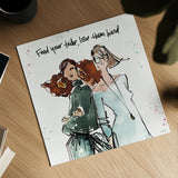 Girlfriends III by Anne Tavoletti. Shown as a detailed flat fine art print, highlighting archival giclee quality. Available as an archival giclee rolled canvas, fine art paper, or poster print. SKU 71629a.