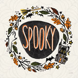 Halloween Wreath I Watercolor by Anne Tavoletti. SKU 80724a. Archival Giclee Fine art print for wall decor.