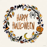 Halloween Wreath II by Anne Tavoletti. SKU 77348a. Archival Giclee Fine art print for wall decor.