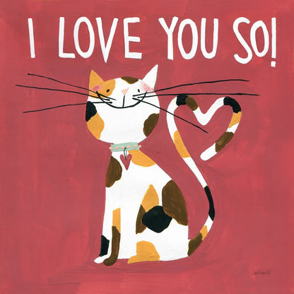 Happy Cats I Love You So by Anne Tavoletti. SKU 13552a. Archival Giclee Fine art print for wall decor.