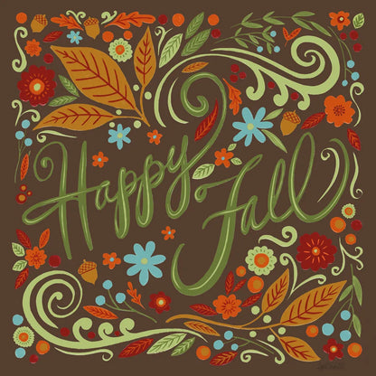 Happy Fall I Dark by Anne Tavoletti. SKU 65841a. Archival Giclee Fine art print for wall decor.