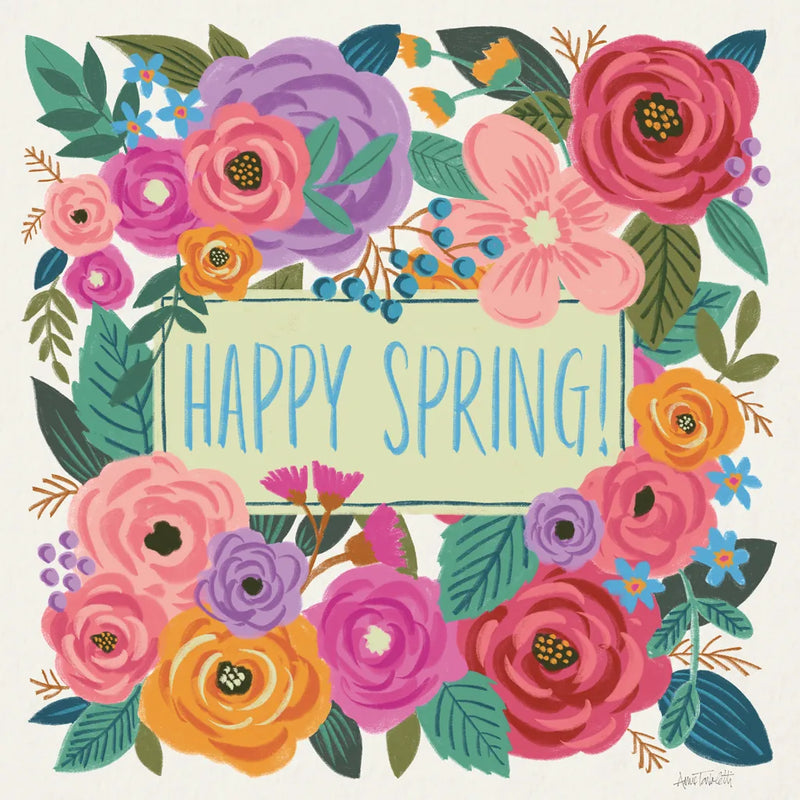 Happy Spring I by Anne Tavoletti. SKU 74921a. Archival Giclee Fine art print for wall decor.