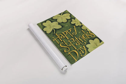 Happy St Patricks Day by Anne Tavoletti. shown as a rolled paper print. Available as archival giclee rolled canvas, fine art paper, or poster print. SKU 56646h.