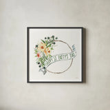 Happy St.Pattys Day I by Anne Tavoletti. Shown in a sleek black glass frame for a contemporary gallery look. Available as an archival giclee rolled canvas, fine art paper, or poster print. SKU 68561a.