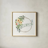 Happy St.Pattys Day I by Anne Tavoletti. Shown in a natural wood glass frame for a timeless modern aesthetic. Available as an archival giclee rolled canvas, fine art paper, or poster print. SKU 68561a.