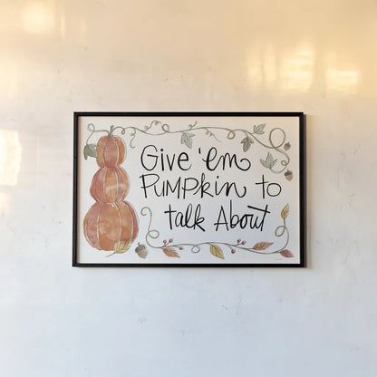 Harvest Fun I by Anne Tavoletti. shown as a paper print in a black flame. Available as a archival giclee rolled canvas, fine art paper, or poster print. SKU 87200i.