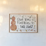 Harvest Fun I by Anne Tavoletti. shown as a paper print in a natural frame. Available as a archival giclee rolled canvas, fine art paper, or poster print. SKU 87200i.
