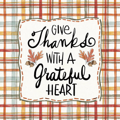 Harvest Fun II Give Thanks by Anne Tavoletti. SKU 95645a. Archival Giclee Fine art print for wall decor.