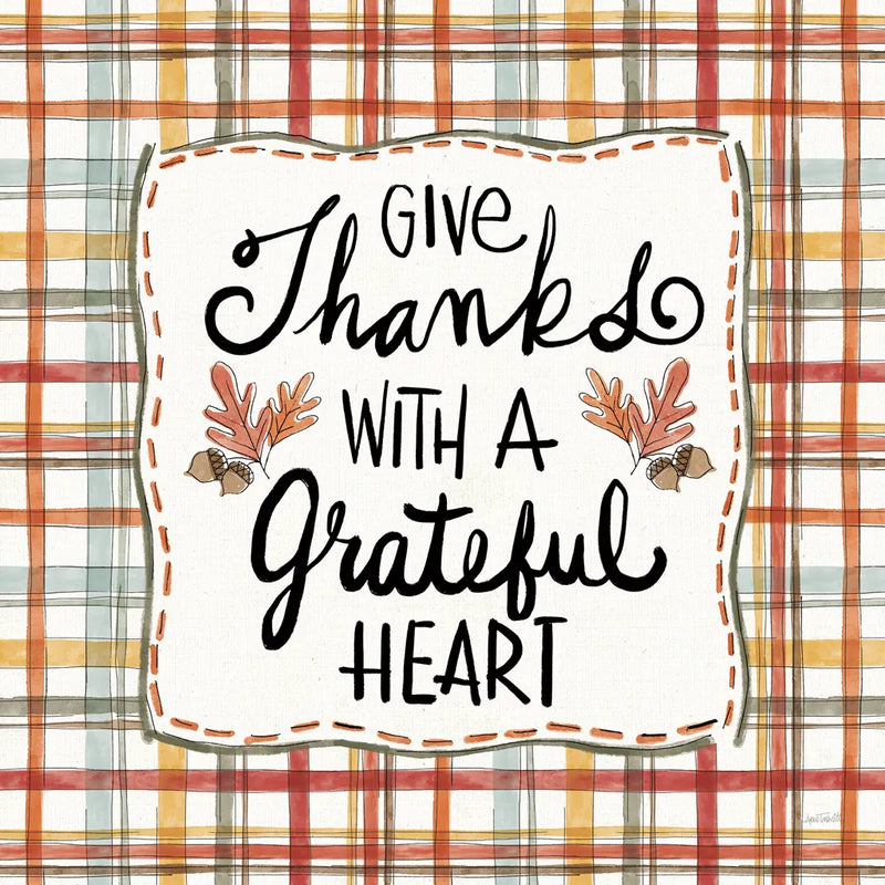 Harvest Fun II Give Thanks by Anne Tavoletti. SKU 95645a. Archival Giclee Fine art print for wall decor.