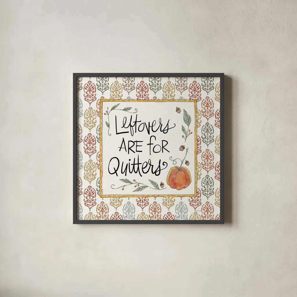 Harvest Fun IV by Anne Tavoletti. Shown in a sleek black glass frame for a contemporary gallery look. Available as an archival giclee rolled canvas, fine art paper, or poster print. SKU 87203a.