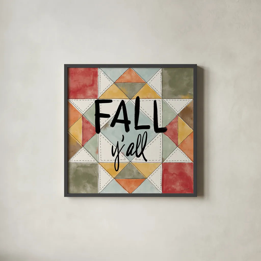 Harvest Fun IX by Anne Tavoletti. Shown in a sleek black glass frame for a contemporary gallery look. Available as an archival giclee rolled canvas, fine art paper, or poster print. SKU 87208a.