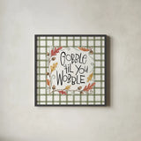 Harvest Fun V by Anne Tavoletti. Shown in a sleek black glass frame for a contemporary gallery look. Available as an archival giclee rolled canvas, fine art paper, or poster print. SKU 87204a.