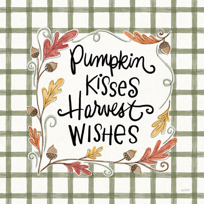 Harvest Fun V Pumpkin Kisses by Anne Tavoletti. SKU 95646a. Archival Giclee Fine art print for wall decor.