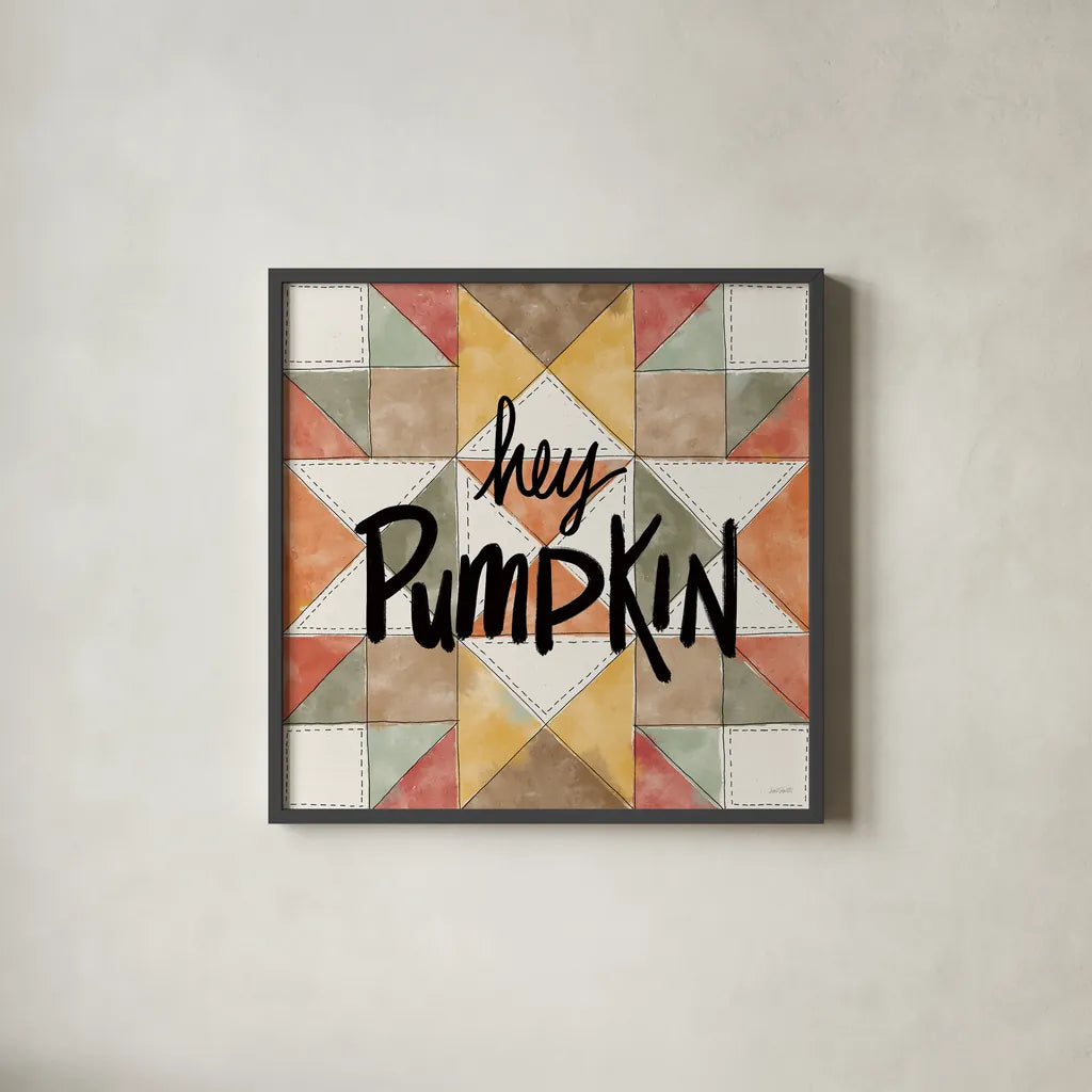 Harvest Fun VIII by Anne Tavoletti. Shown in a sleek black glass frame for a contemporary gallery look. Available as an archival giclee rolled canvas, fine art paper, or poster print. SKU 87207a.