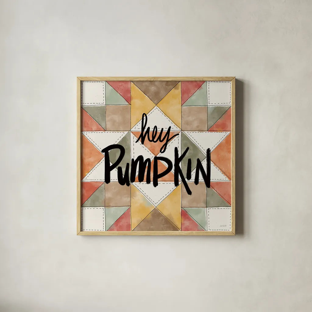 Harvest Fun VIII by Anne Tavoletti. Shown in a natural wood glass frame for a timeless modern aesthetic. Available as an archival giclee rolled canvas, fine art paper, or poster print. SKU 87207a.