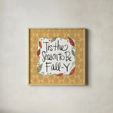 Harvest Fun XI by Anne Tavoletti. Shown in a natural wood glass frame for a timeless modern aesthetic. Available as an archival giclee rolled canvas, fine art paper, or poster print. SKU 95647a.