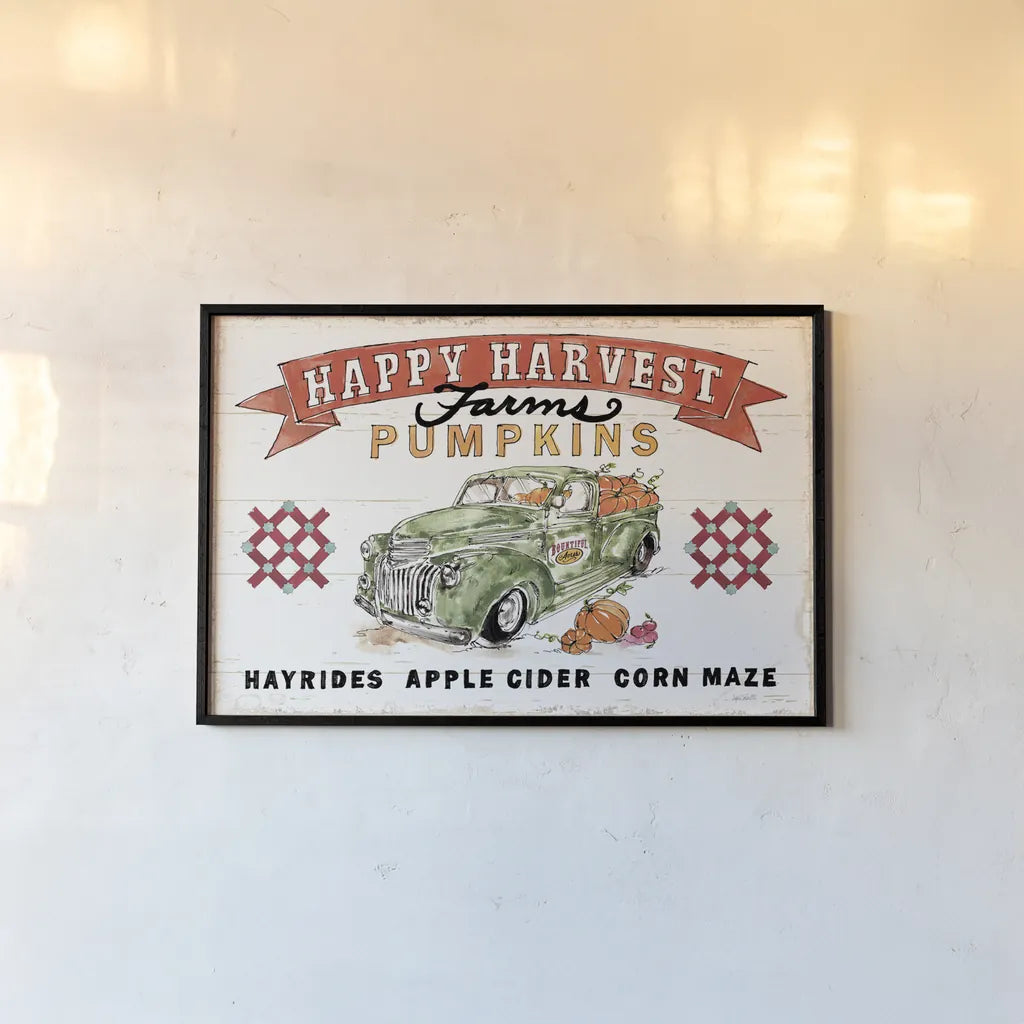 Harvest Times I by Anne Tavoletti. shown as a paper print in a black flame. Available as a archival giclee rolled canvas, fine art paper, or poster print. SKU 58000i.