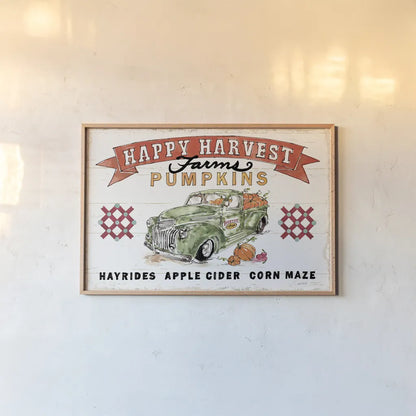 Harvest Times I by Anne Tavoletti. shown as a paper print in a natural frame. Available as a archival giclee rolled canvas, fine art paper, or poster print. SKU 58000i.