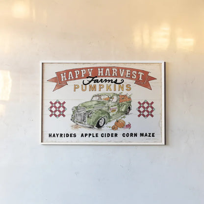 Harvest Times I by Anne Tavoletti. shown as a paper print in a white frame. Available as a archival giclee rolled canvas, fine art paper, or poster print. SKU 58000i.