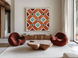 Harvest Times IX by Anne Tavoletti. Shown as extra-large giant wall art in a modern living room. Available as an archival giclee rolled canvas, fine art paper, or poster print. SKU 58008a.