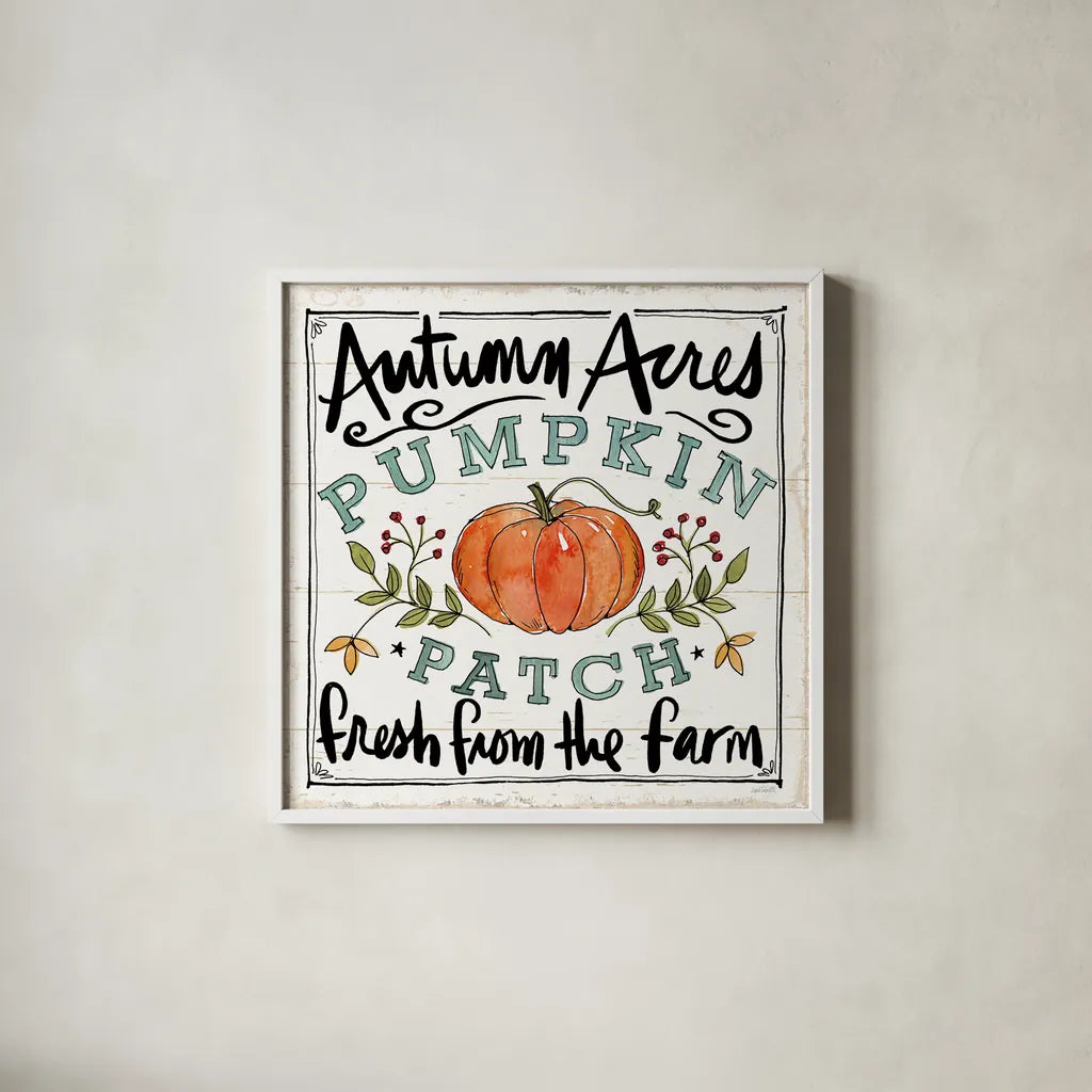 Harvest Times V by Anne Tavoletti. Shown in a crisp white glass frame for a clean and minimalist style. Available as an archival giclee rolled canvas, fine art paper, or poster print. SKU 58004a.